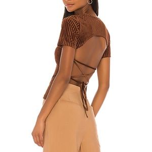 Song of Style Jasper Top in Chocolate Brown NWOT